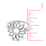 Outlined Sunflower Bloom Ring