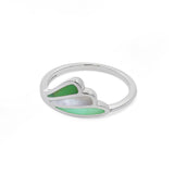Radiant Fan Ring with Stone