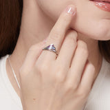 Radiant Fan Ring with Stone