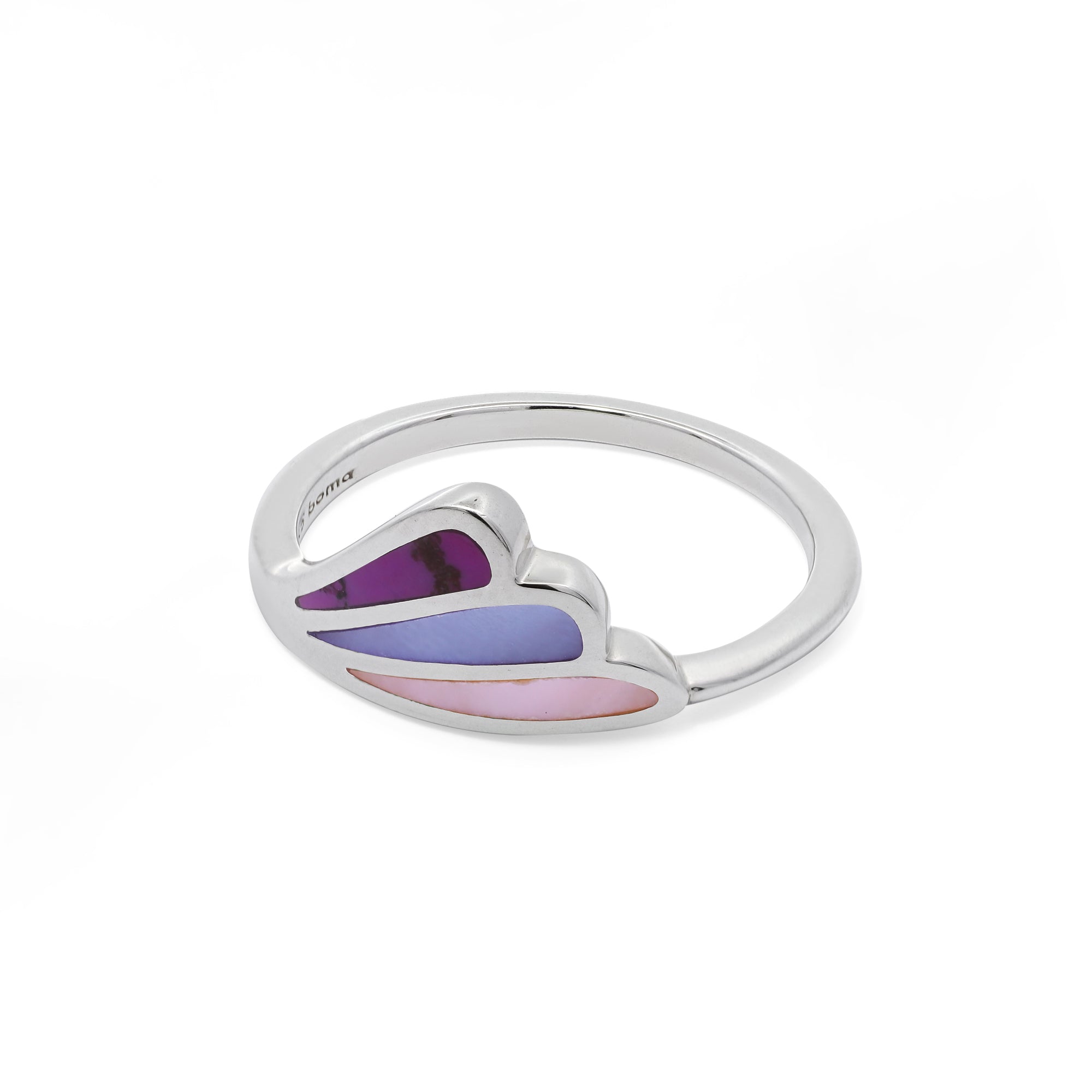 Radiant Fan Ring with Stone