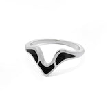 Wave Ring with Stone