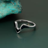Wave Ring with Stone