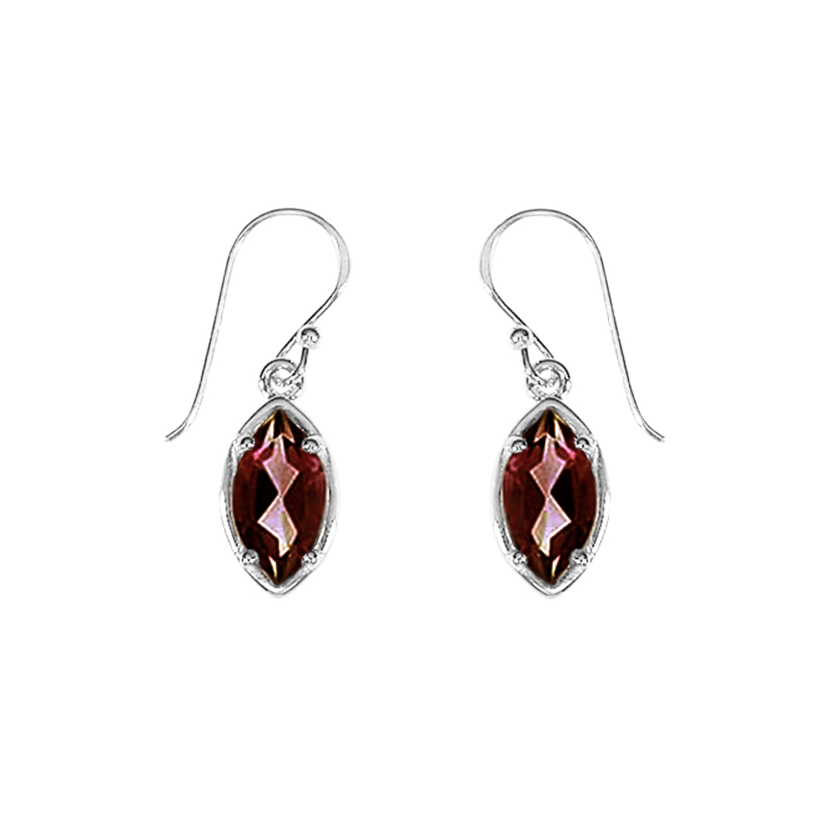 Marquise Gemstone Dangle Earrings