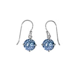 Round Gemstone Dangle Earrings