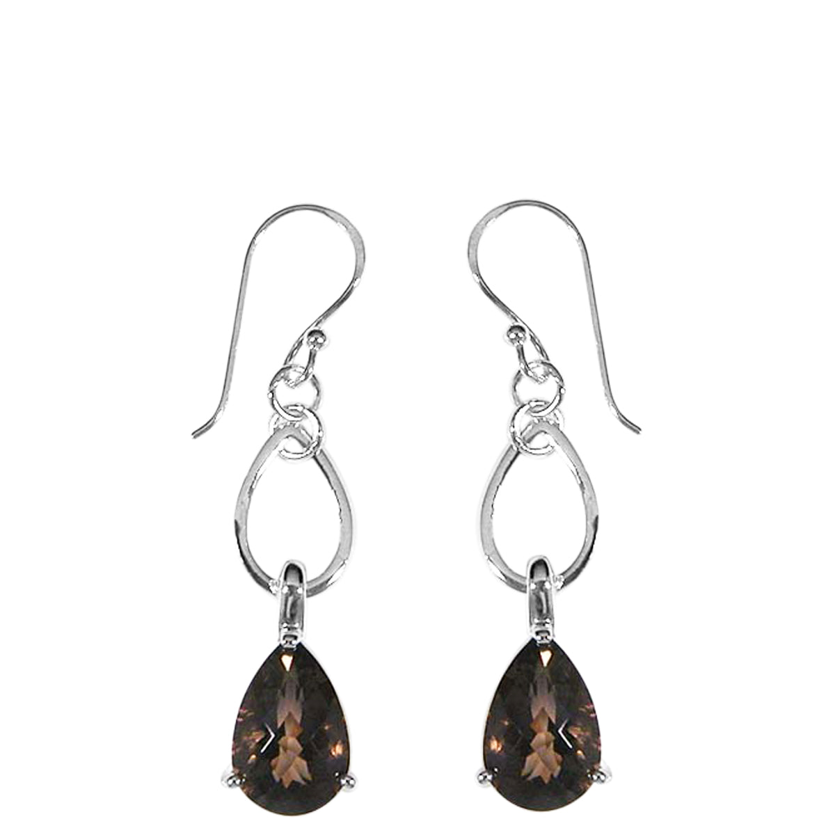 Pear Gemstone Dangle Earrings
