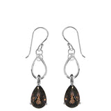 Pear Gemstone Dangle Earrings