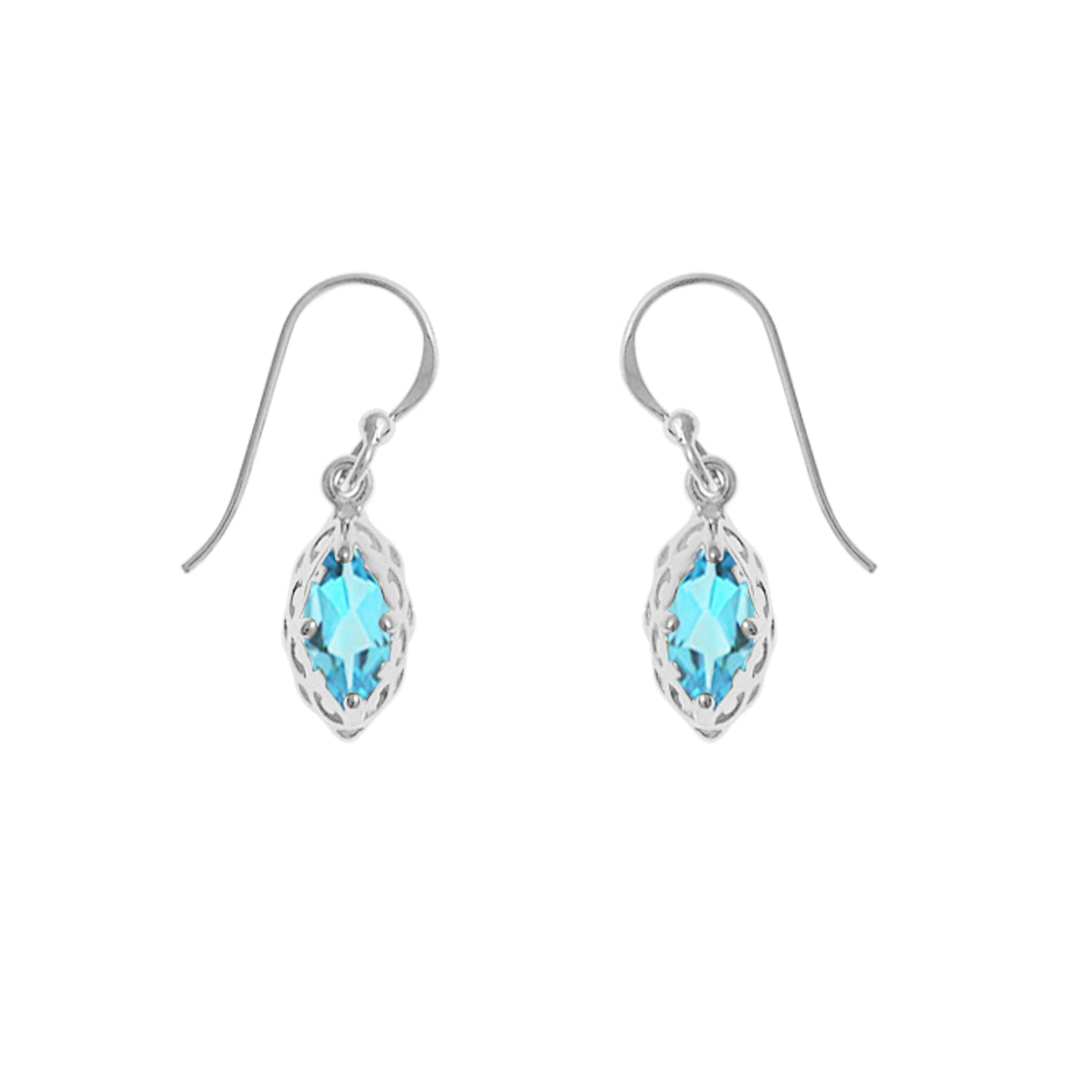 Marquise Gemstone Dangle Earrings