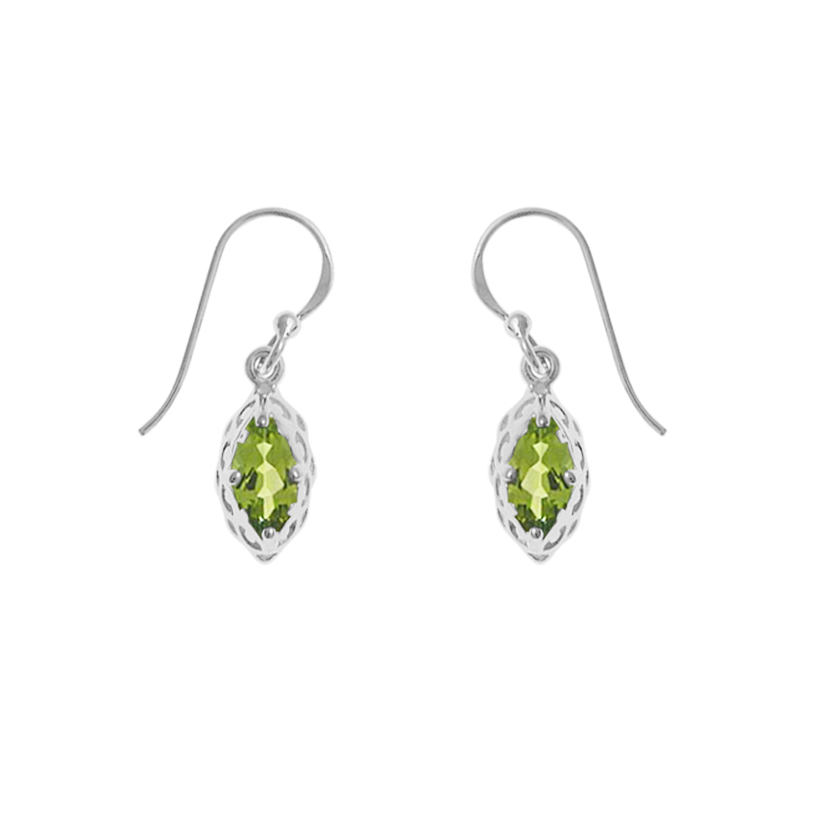 Marquise Gemstone Dangle Earrings