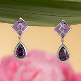 Clare Geometric Teardrop with Stone