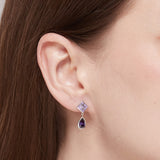 Clare Geometric Teardrop with Stone