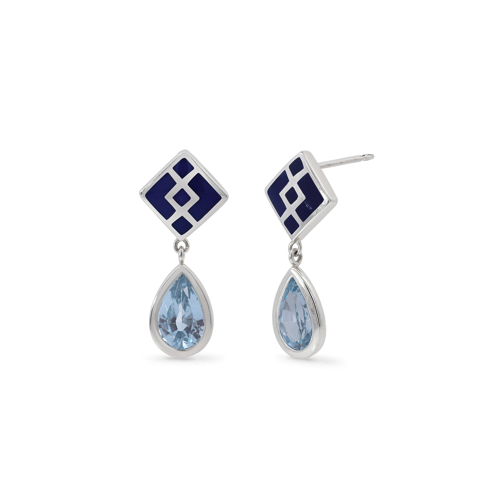 Clare Geometric Teardrop with Stone