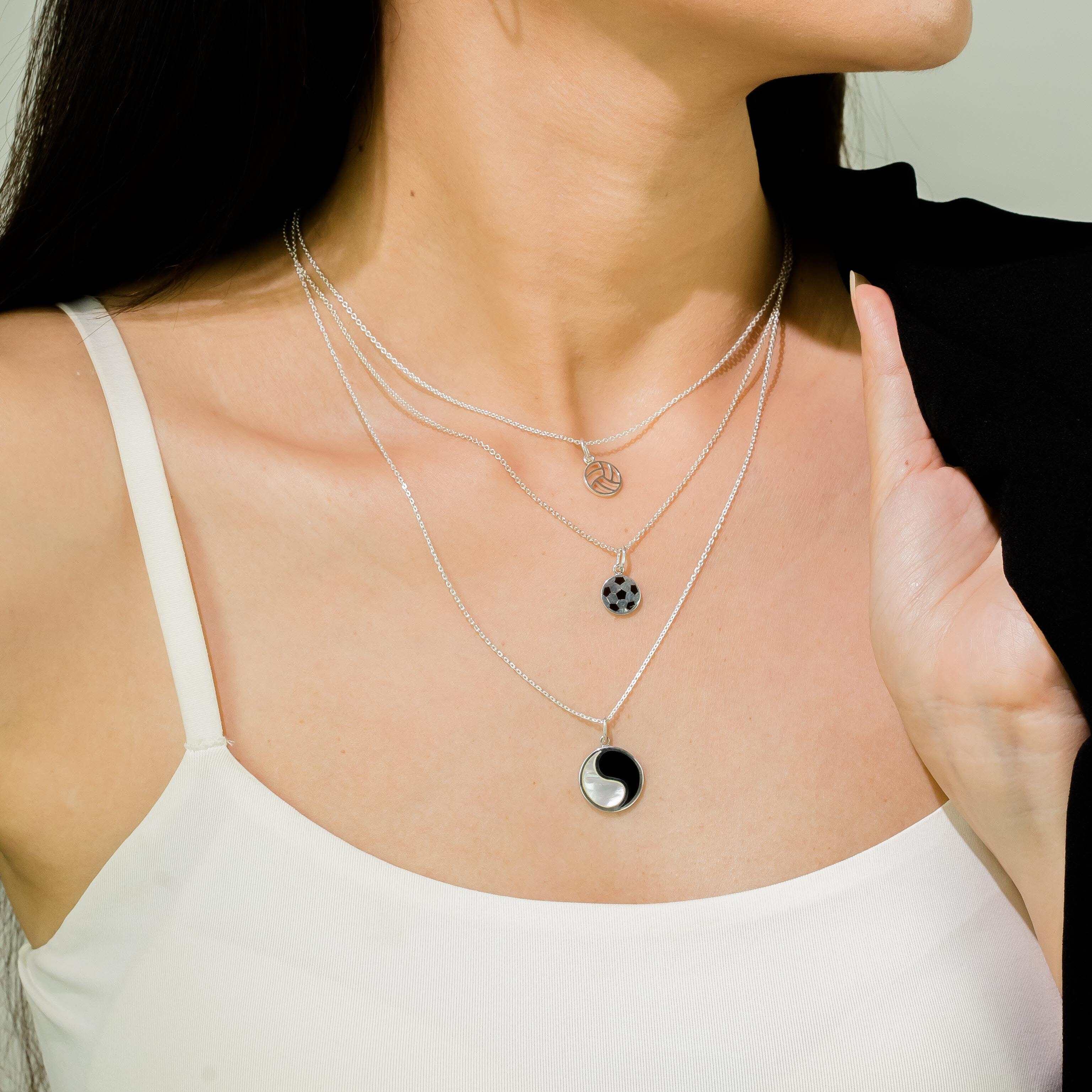 Boma Jewelry Alina Yin Yang Pendant Necklace with Stone