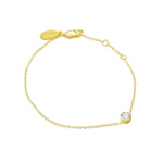 Boma Jewelry Bracelets 14K Gold Vermeil with White Topaz Belle Bracelet with Stone