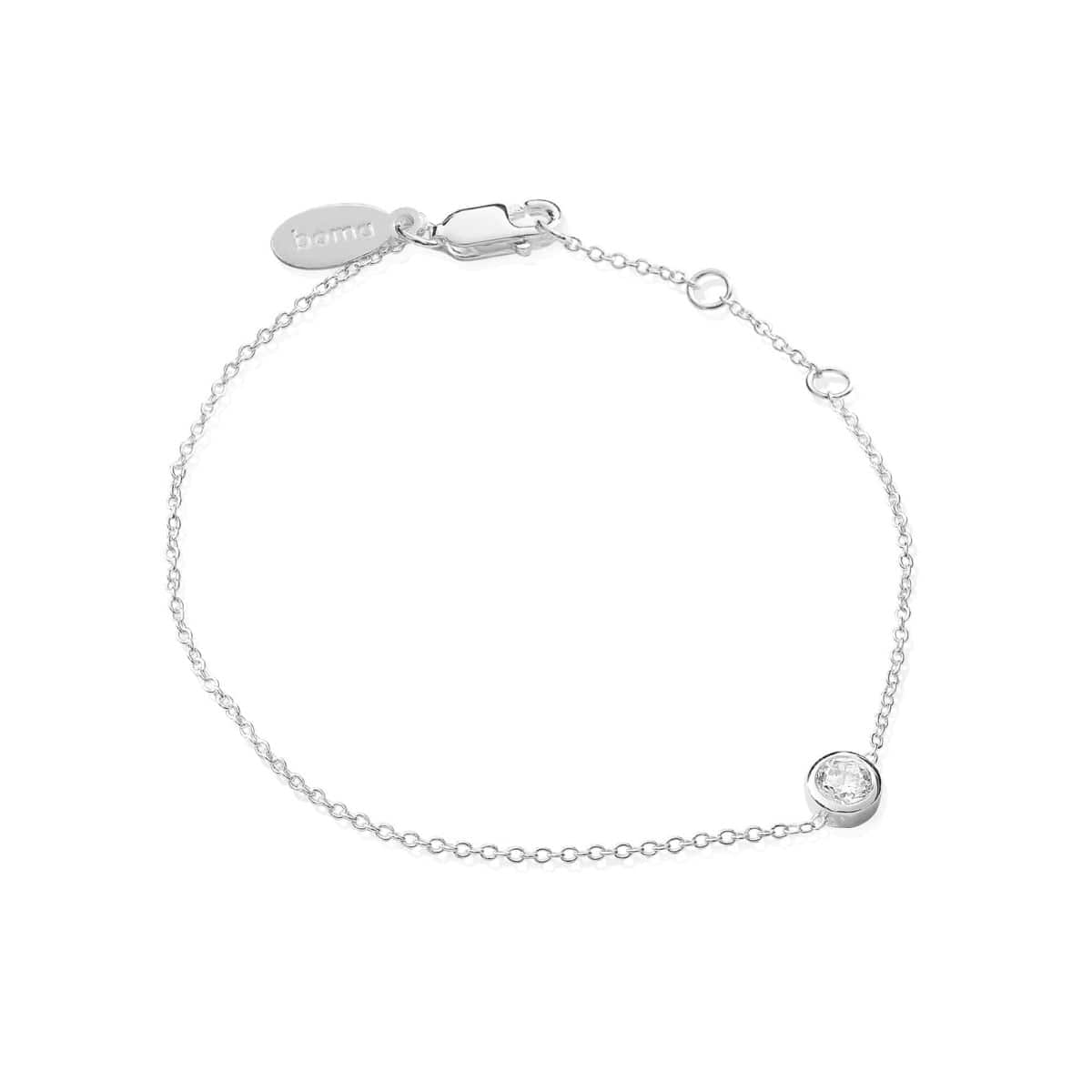 Boma Jewelry Bracelets Sterling Silver with White Topaz Belle Bracelet with Stone