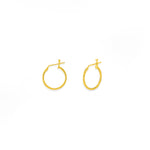 Boma Jewelry Earrings 14K Gold Plated / 0.55" Belle Hoops