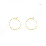 Boma Jewelry Earrings 14K Gold Plated / 0.8" Aiko Hoop Earrings