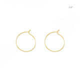 Boma Jewelry Earrings 14K Gold Plated / 0.8" Aiko Hoop Earrings