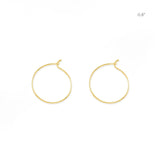 Boma Jewelry Earrings 14K Gold Plated / 0.8" Aiko Hoop Earrings