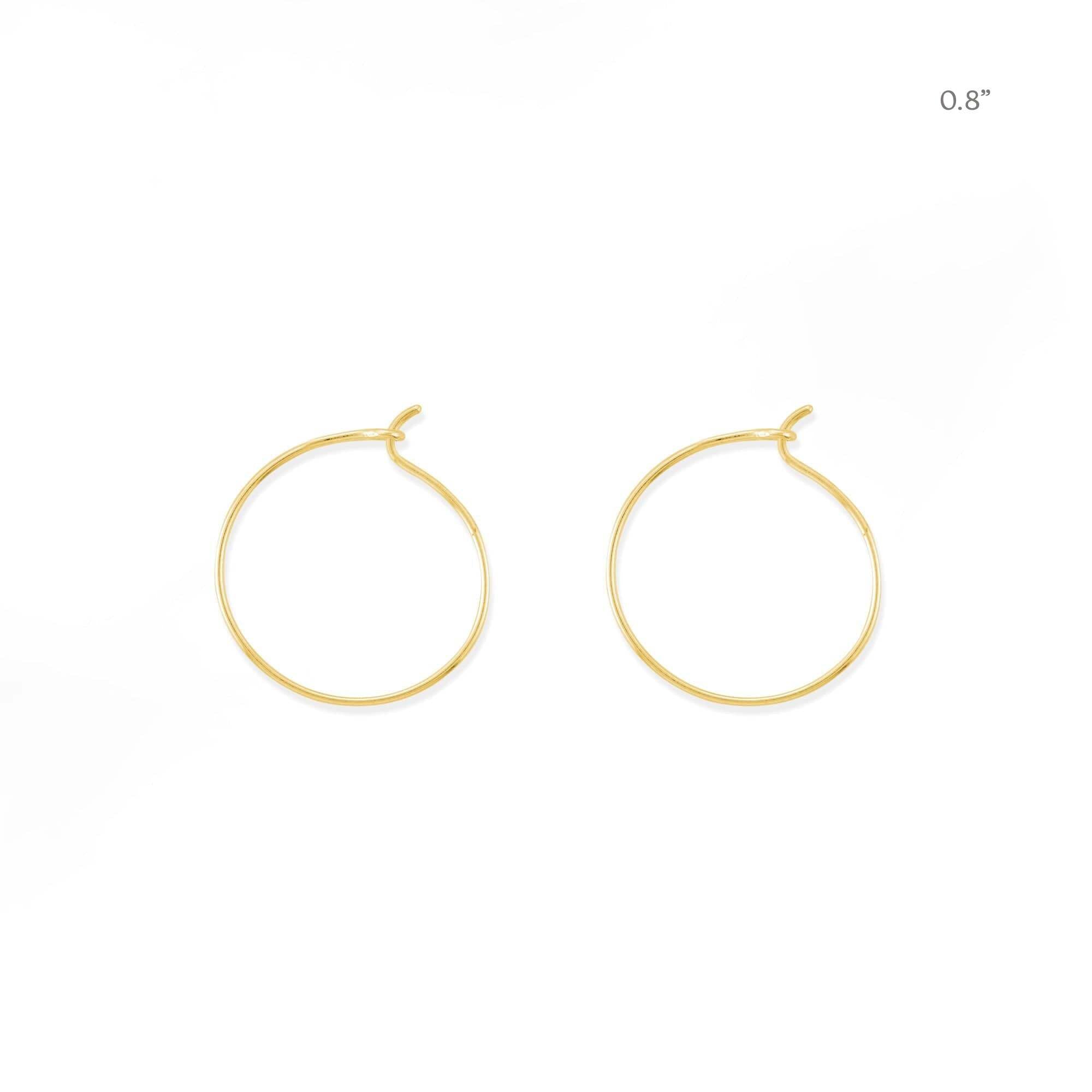 Boma Jewelry Earrings 14K Gold Plated / 0.8" Aiko Hoop Earrings