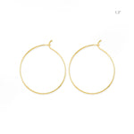 Boma Jewelry Earrings 14K Gold Plated / 1.2" Aiko Hoop Earrings