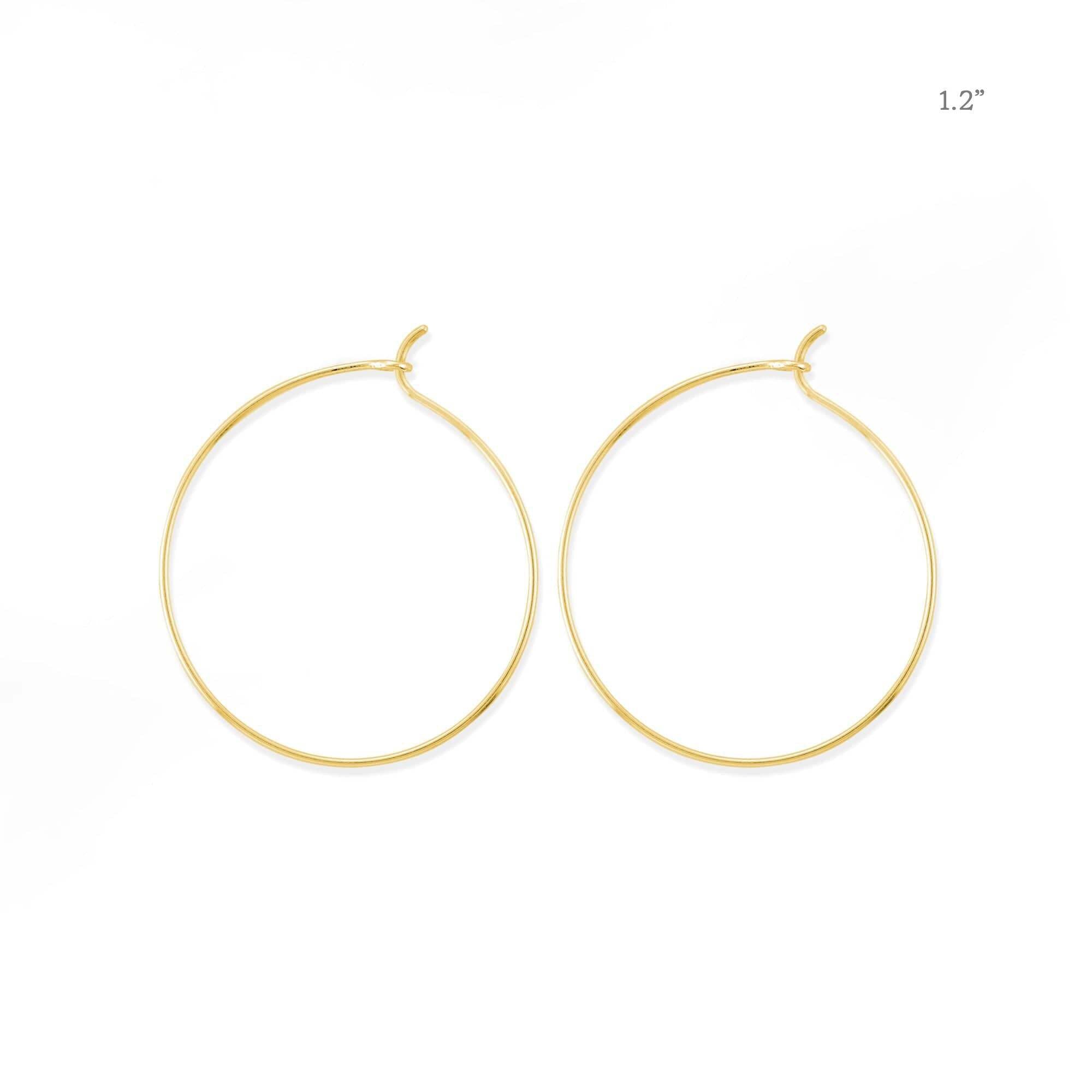 Boma Jewelry Earrings 14K Gold Plated / 1.2" Aiko Hoop Earrings