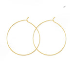 Boma Jewelry Earrings 14K Gold Plated / 1.5" Aiko Hoop Earrings