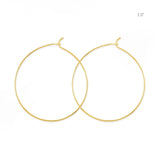 Boma Jewelry Earrings 14K Gold Plated / 1.5" Aiko Hoop Earrings