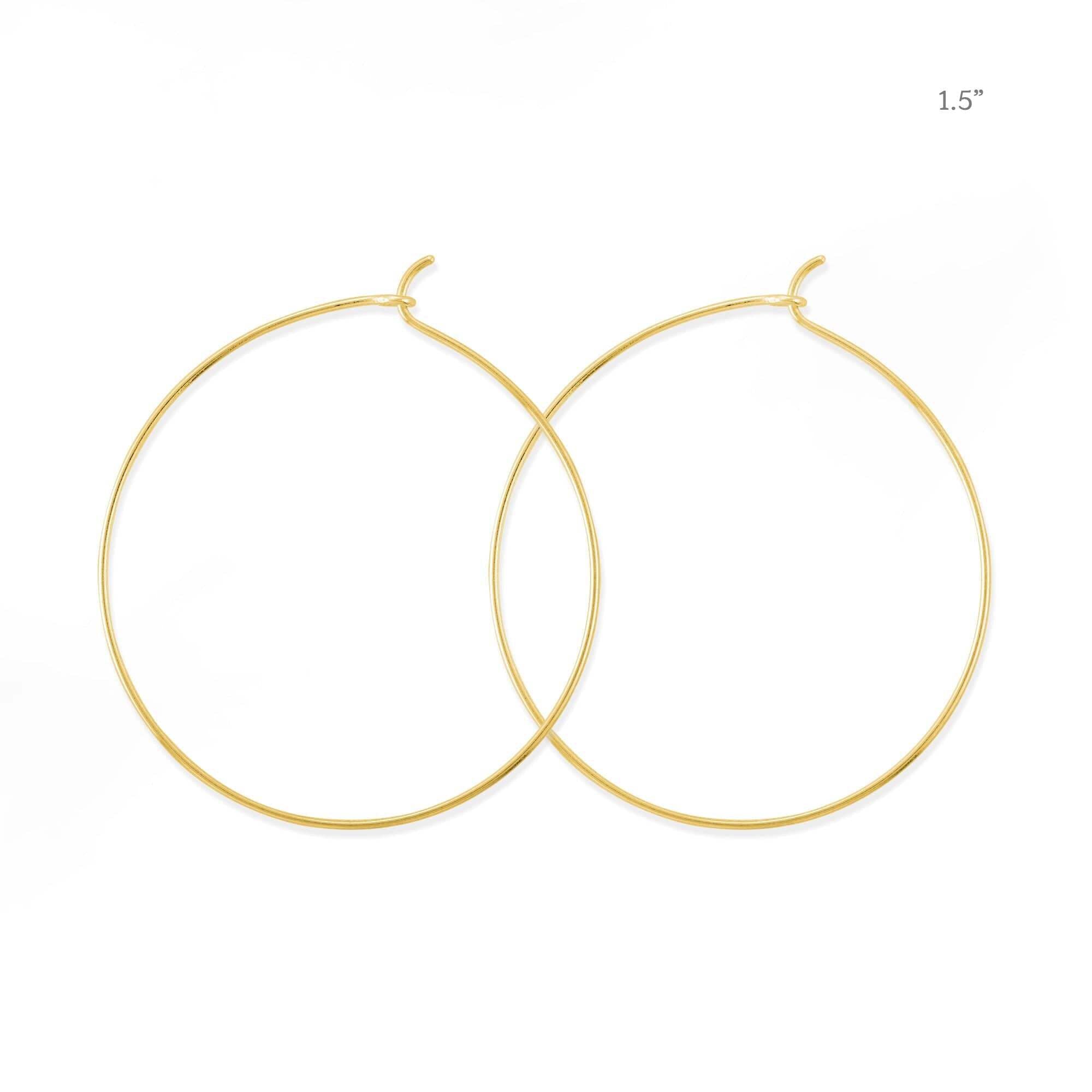 Boma Jewelry Earrings 14K Gold Plated / 1.5" Aiko Hoop Earrings