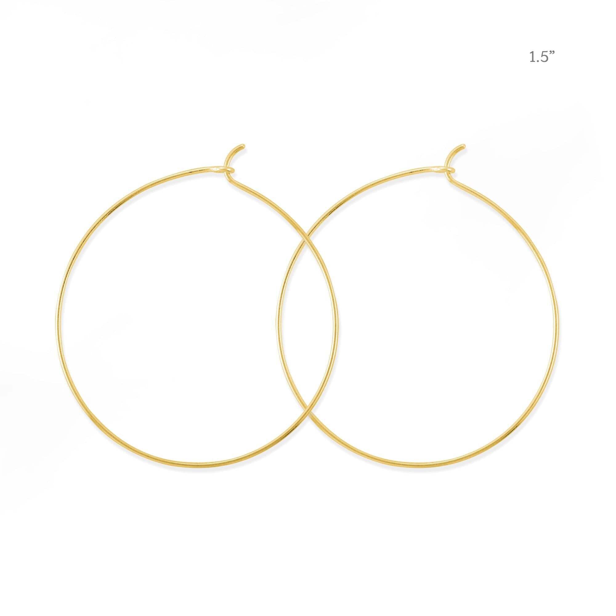 Boma Jewelry Earrings 14K Gold Plated / 1.5" Aiko Hoop Earrings