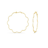 Boma Jewelry Earrings 14K Gold Plated / 1.9" Bubble Hoops