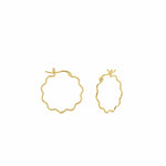 Boma Jewelry Earrings 14K Gold Plated / 1" Bubble Hoops
