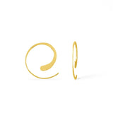 Boma Jewelry Earrings 14K Gold Plated / 1" Essential Pull Through Hoops