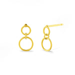 Boma Jewelry Earrings 14K Gold Plated Double Round Loop Studs