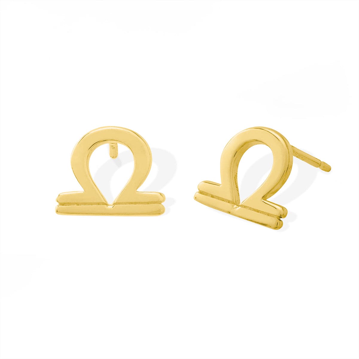 Boma Jewelry Earrings 14K Gold Plated / Libra Zodiac Studs