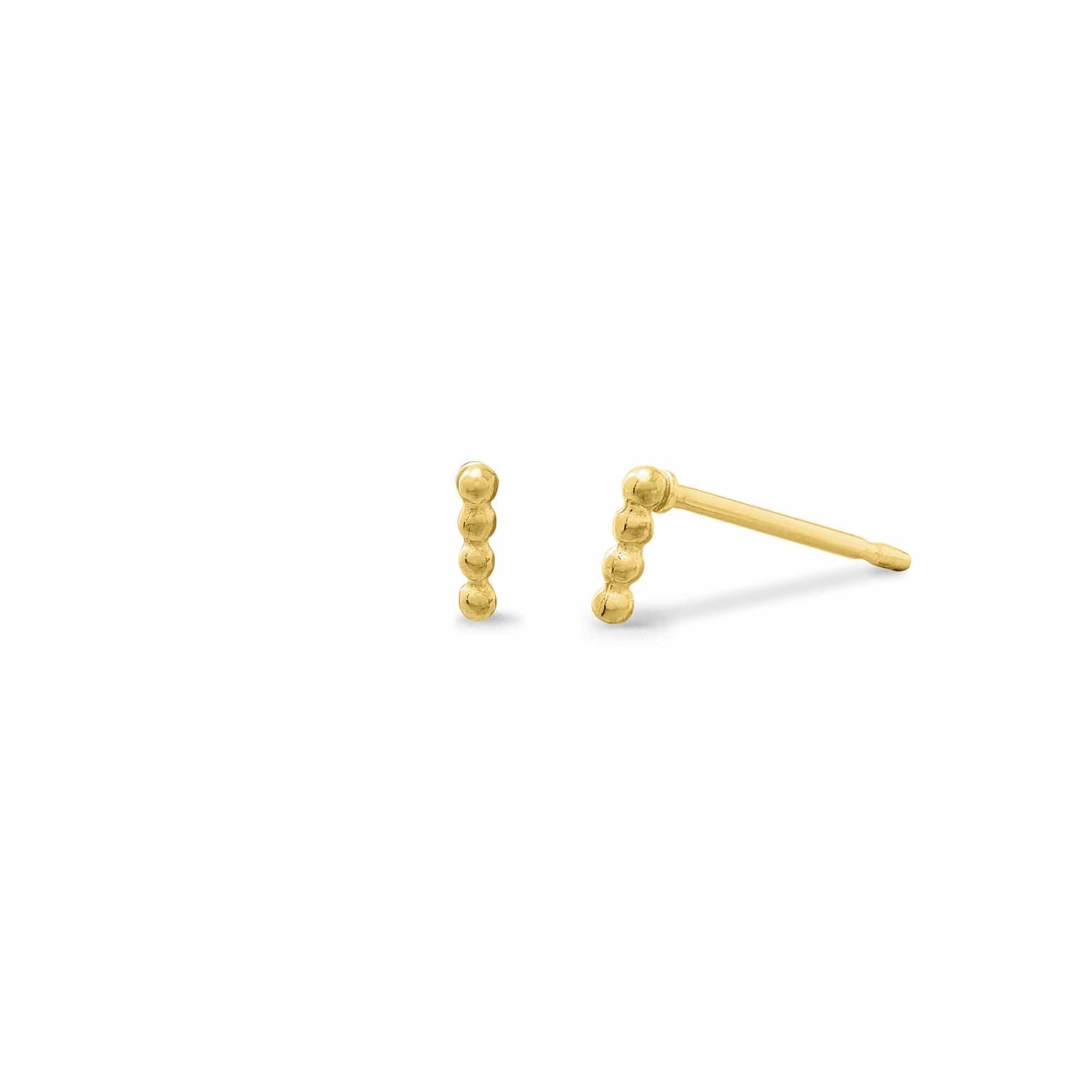 Boma Jewelry Earrings 14K Gold Plated Mini Bar Dot Studs