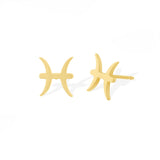 Boma Jewelry Earrings 14K Gold Plated / Pisces Zodiac Studs