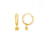 Boma Jewelry Earrings 14K Gold Plated Star Hoops