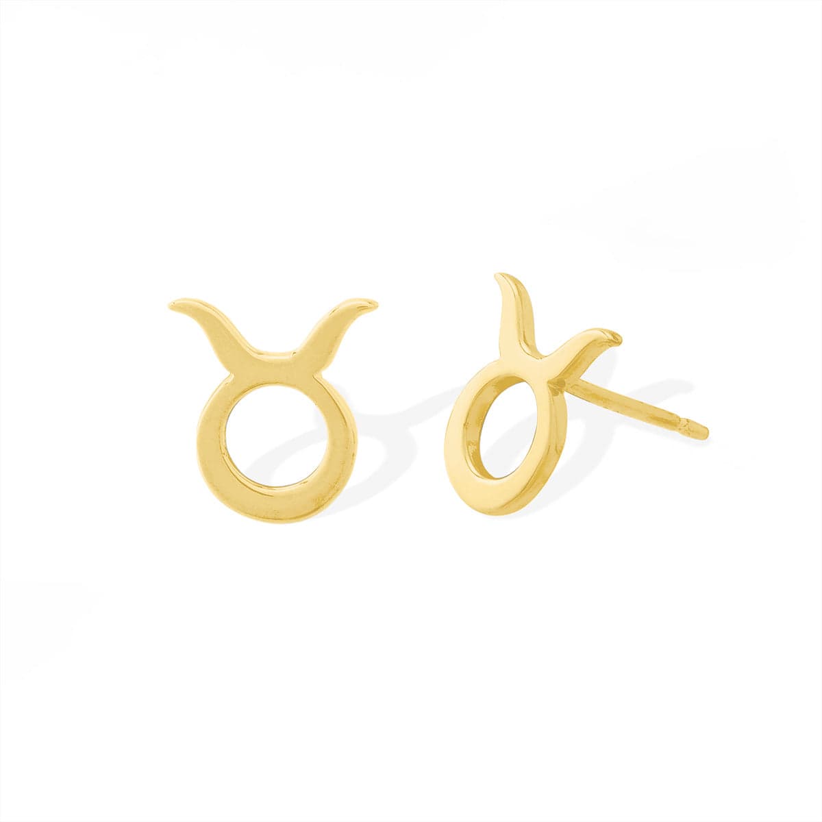 Boma Jewelry Earrings 14K Gold Plated / Taurus Zodiac Studs