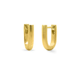 Boma Jewelry Earrings 14K Gold Plated U-Shape Huggie Hoops