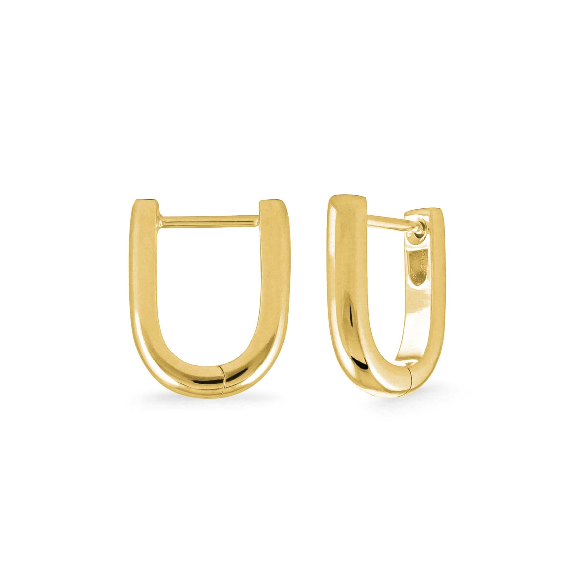 Boma Jewelry Earrings 14K Gold Plated U-Shape Huggie Hoops