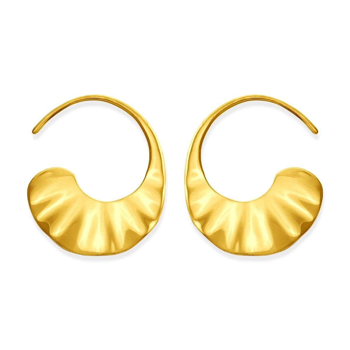 Boma Jewelry Earrings 14K Gold Plated Veora Hoops