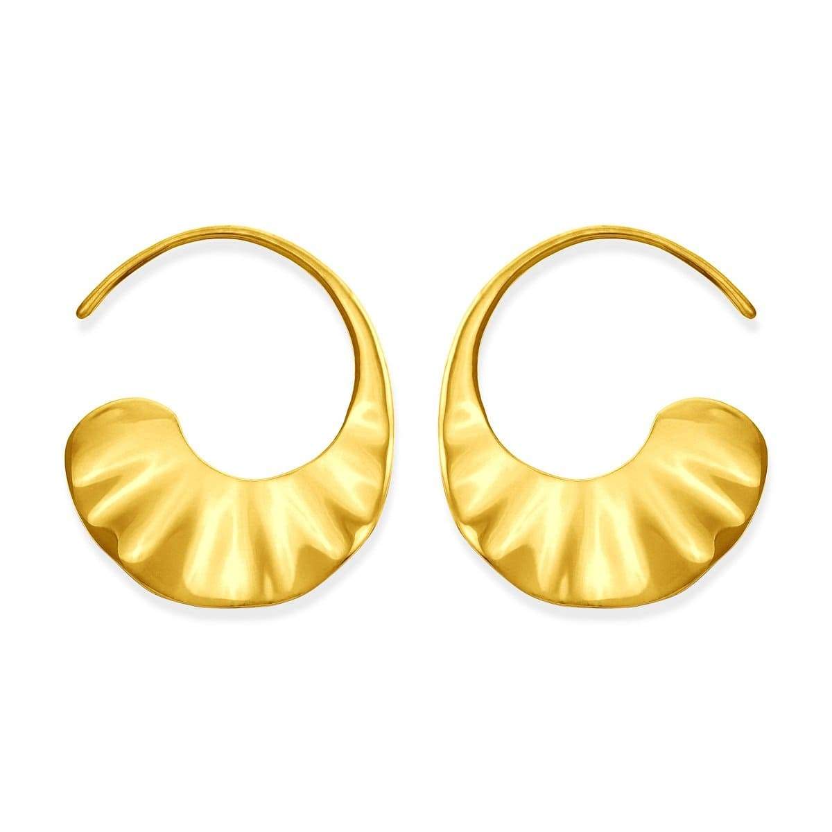 Boma Jewelry Earrings 14K Gold Plated Veora Hoops