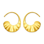 Boma Jewelry Earrings 14K Gold Plated Veora Hoops