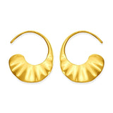 Boma Jewelry Earrings 14K Gold Plated Veora Hoops