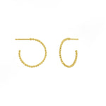 Boma Jewelry Earrings 14K Gold Vermeil / 0.8" Dot Hoops