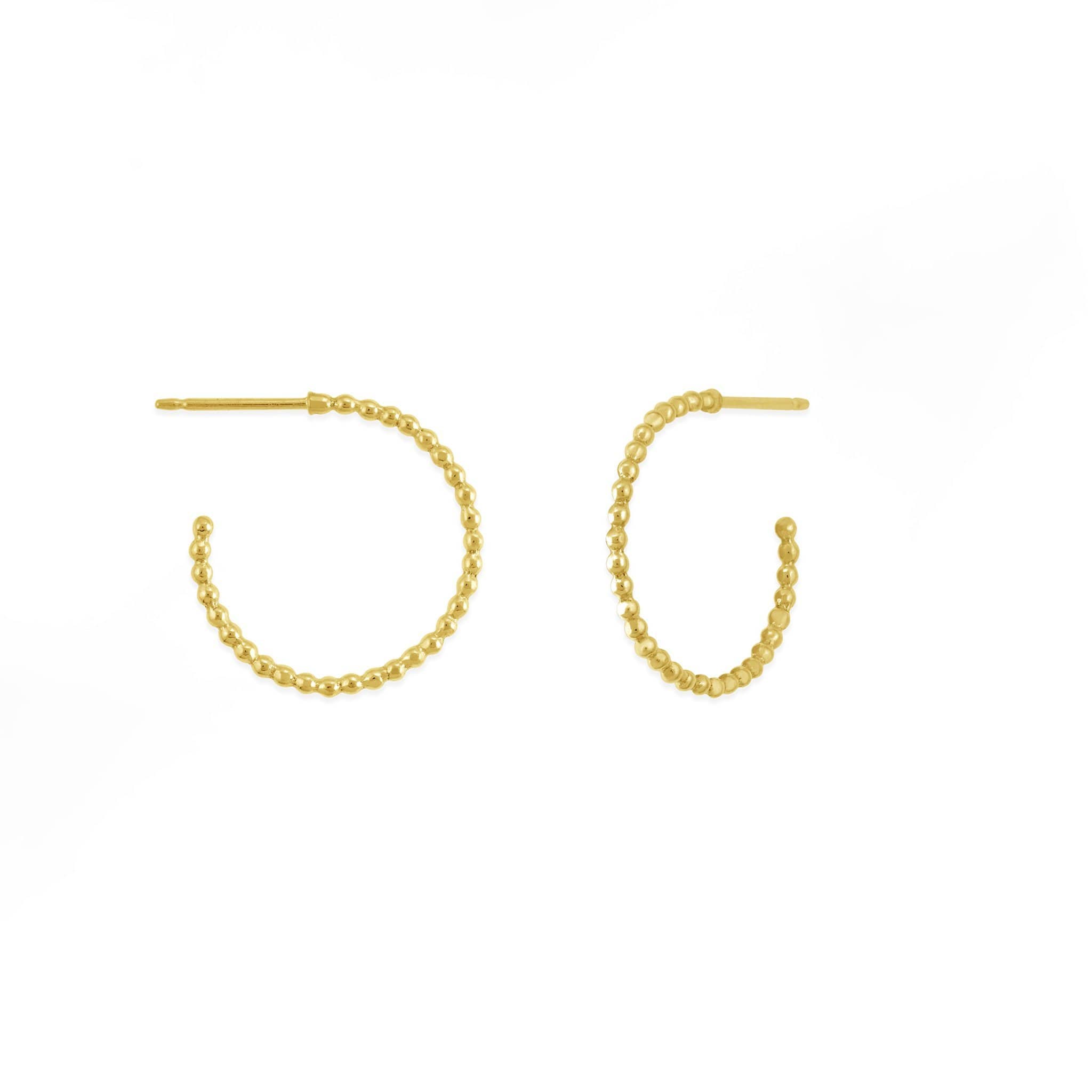 Boma Jewelry Earrings 14K Gold Vermeil / 0.8" Dot Hoops