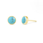 Boma Jewelry Earrings 14K Gold Vermeil with Turquoise Belle Studs with Stone