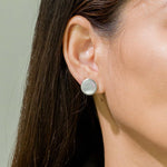 Boma Jewelry Earrings Alina Circle Bezel Earrings with Stone