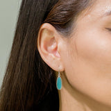 Boma Jewelry Earrings Alina Teardrop Bezel Earrings with Stone