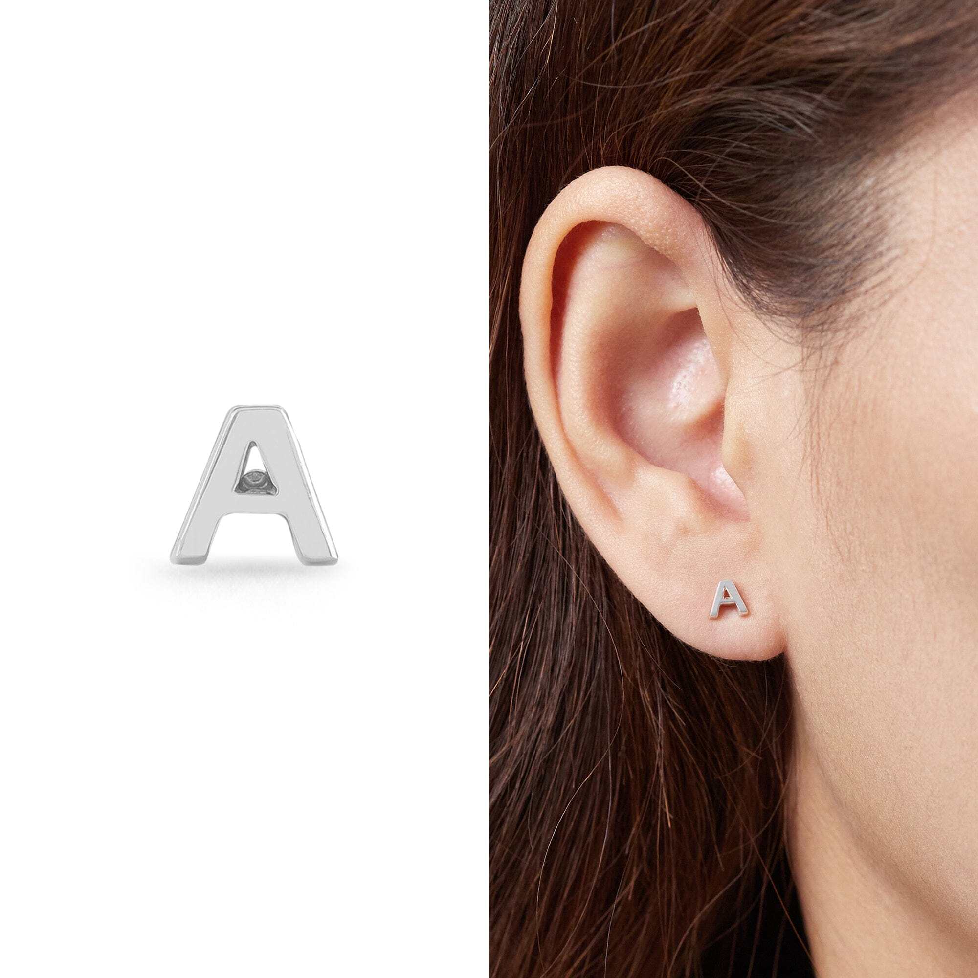 Boma Jewelry Earrings Alphabet Single Letter Stud